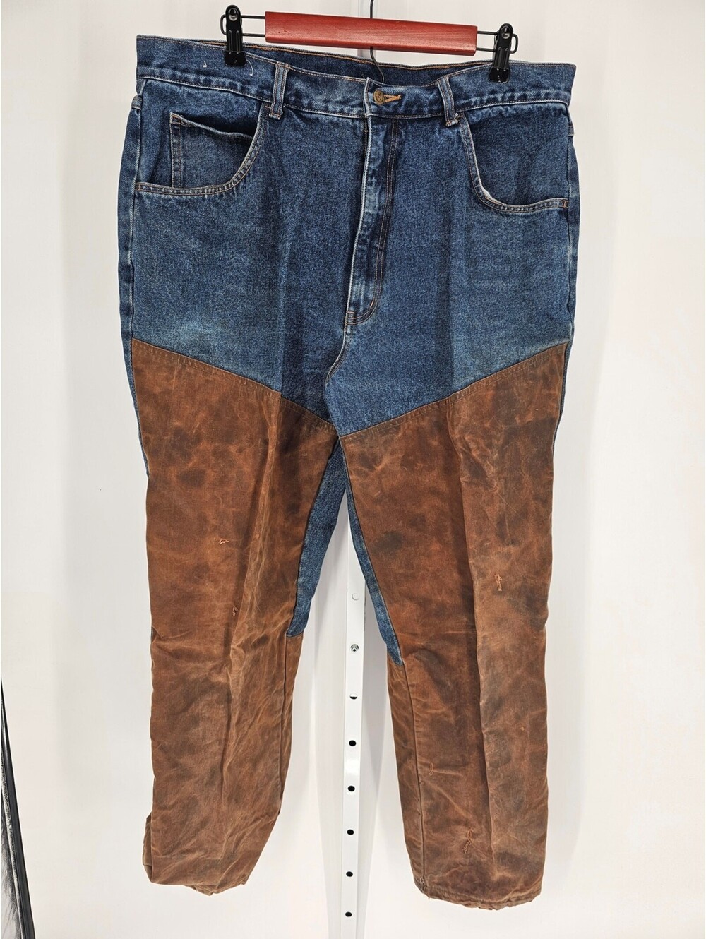 Browning Men's Straight Leg Denim Suede Western Cotton Jeans Pants Size 40x38